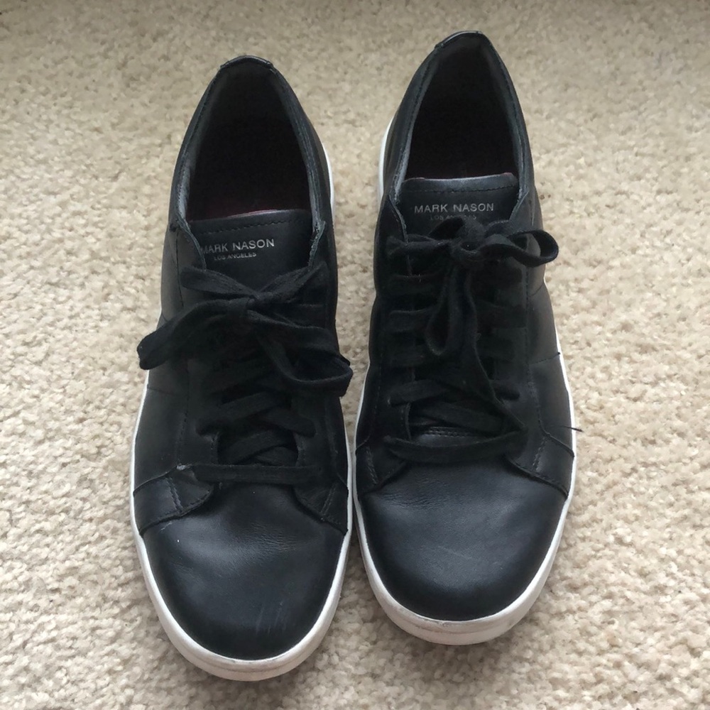 Women’s black lace up sneakers size 10